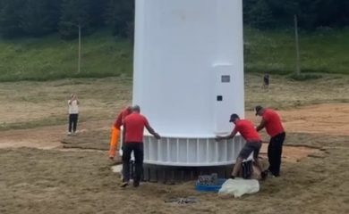 Стартира височинният монтаж на Пилон Рожен